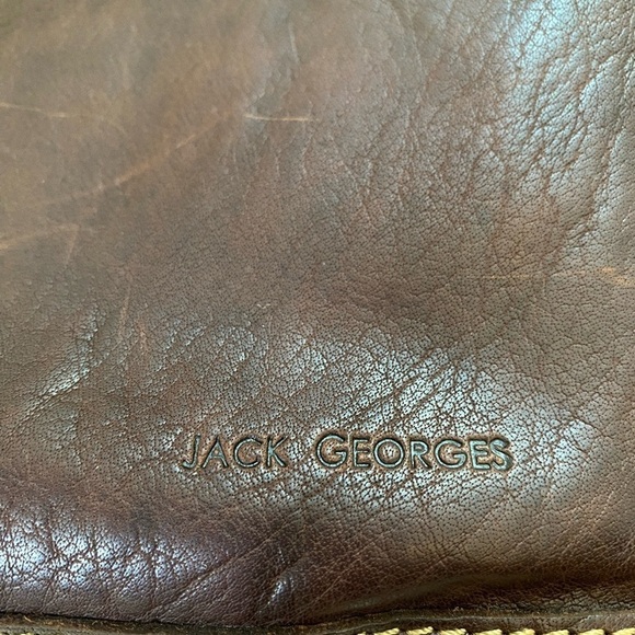 Jack Georges Brown Leather Convertible Backpack Crossbody Bag main image 11